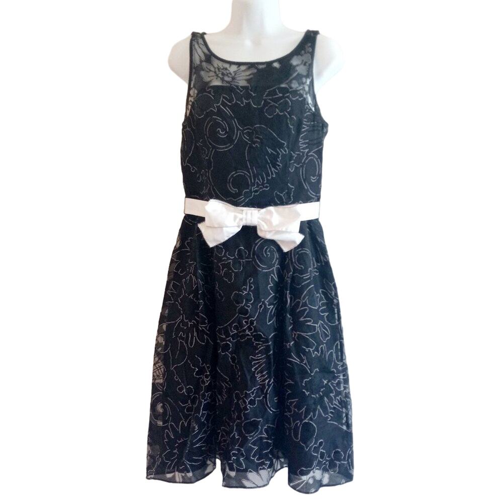 WHBM Lace Overlay Sleeveless Dress